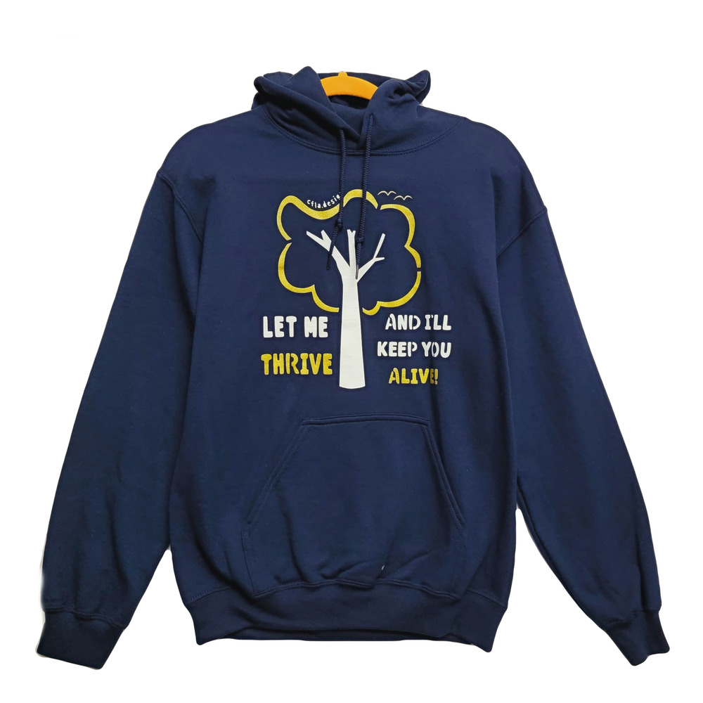 Long sleeve hoodie navy S loose oversized